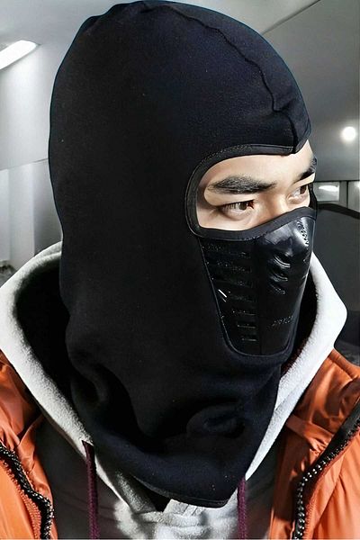 Trenderrs Унисекс ветроустойчива термо полар ски маска, маска за колоездач, маска за моторист