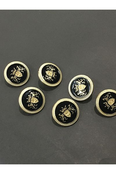 karantuhafiye Trench Coat and Jacket Button Set of 6 / Double Lion Model