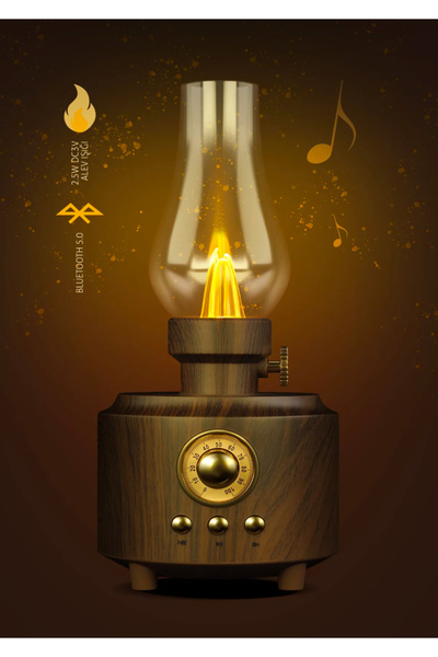 EMİN ENSAR HOME Nostaljik Retro Gaz Lambasi Taşınabilir Bluetooth Hoparlör Us...