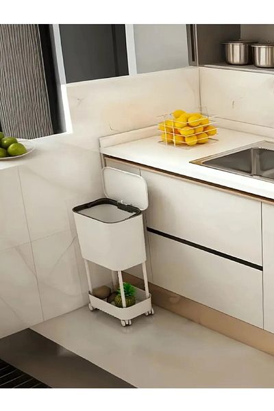 ALPAR 15 λίτρων Anthracite Μονάδα μονής σχάρας με ρόδες Λειτουργικό κάλυμμα μπάνιου και κουζίνας Κάδος απορριμμάτων Luxury