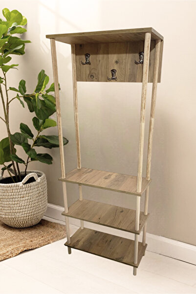 HCAtölye Ahşap Atölyesi Demonte Ayakkabılık Portmanto Ahşap Ayaklı Askılıklı ...