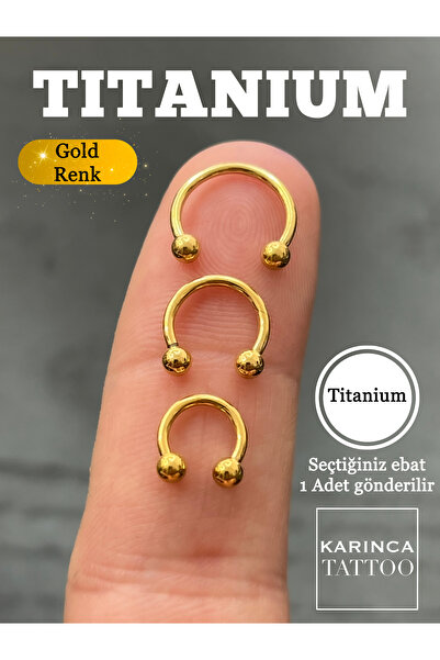 Karınca Piercing Gold Titanyum Piercing Halka Tragus Helix Conch Rook Smiley Daith Septum Nostril Dudak Snake Bites