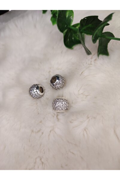 BUSHU Pandr Model Charm/kolye Ucu Full Zirkon Taşlı Daire(1ADET)