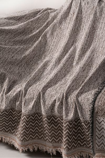Rell Home غطاء أريكة قطني فاخر - مزدوج الجوانب، غير قابل للانزلاق وغير قابل للتجميع