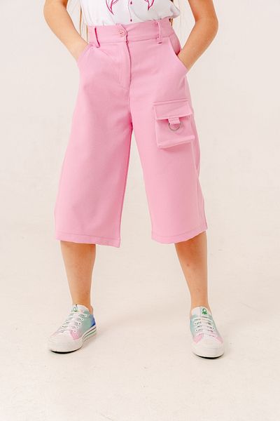 GİYİCEM TEKSTİL Girl Bermuda Linen Shorts Model Number 2859