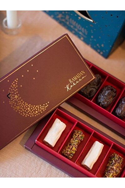 Advent Ramazana Özel Hurma&lokum Hediye Kutusu-ramadan-eid Mubarak (2'Lİ KUTU)
