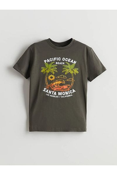 LC Waikiki Lcw Eco Khaki Crew Neck Boy T-Shirt