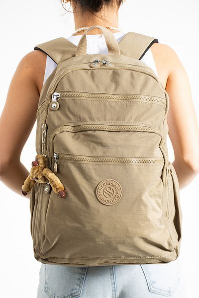 YOGII Sandur Model Unisex Αδιάβροχο υφασμάτινο σχολικό σακίδιο πλάτης μεγάλου μεγέθους με θήκη για φορητό υπολογιστή