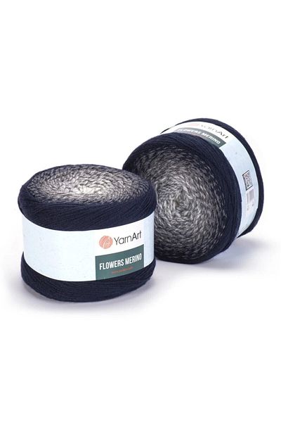 Yarnart Flori Merino - Ață de tricotat manual marmorat Ebruli-532