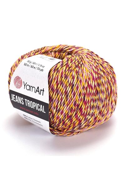 Yarnart Τζιν Tropical - Μαρμάρινο Χειροποίητο Πλεκτό Νήμα Ebruli-613