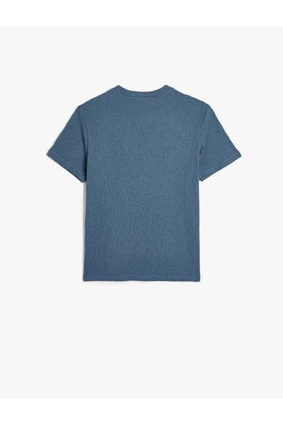Koton Blue Short Sleeve T-Shirt