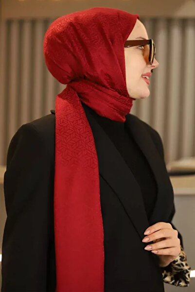 Yaprak Desen Jakarlı Şal