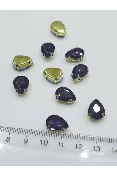 CRYSTALSHOP Обвит камък - капка лилава 10*14 мм (50 г. сл. Хр.)