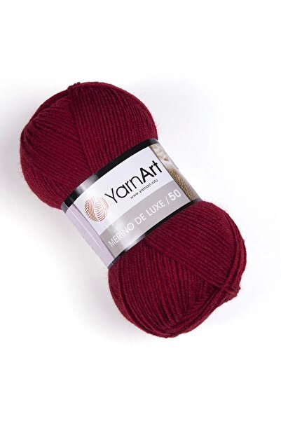 Yarnart Merino Bulky - Ață de tricotat manual Roșu închis-3024