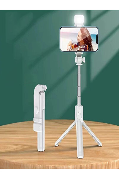 Anunnaki 2in1 Masüstü Işıklı Tripod Bluetooth Kumandlı Selfie Çubuğu Ios ve A...