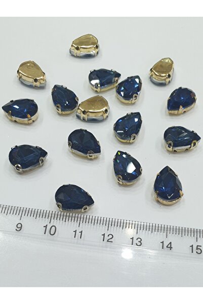 CRYSTALSHOP Stone în carcasă - Drop Bleumarin 10*14mm (50AD)