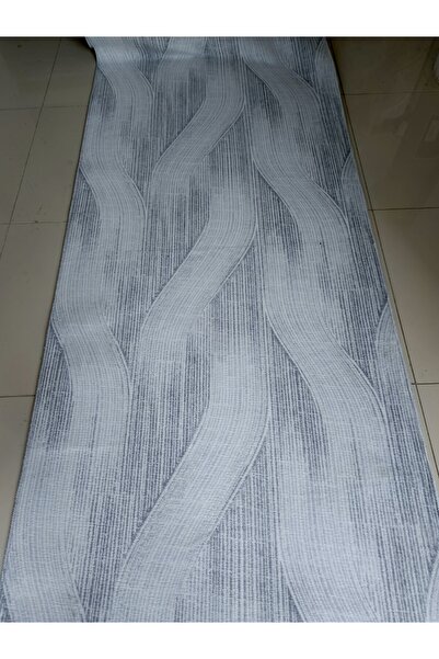 Venüs Gri Spor Desen Yıkanabilir Kaymaz Dört Mevsimlik Salon Banyo Balkon Genç Odası Kesme Halı