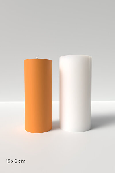 Cageartstudio Düz Silindir Mum Silikon Kalıp 6 X 15 cm -  Silindir Mum Silikon Kalıp  6 X 15 cm