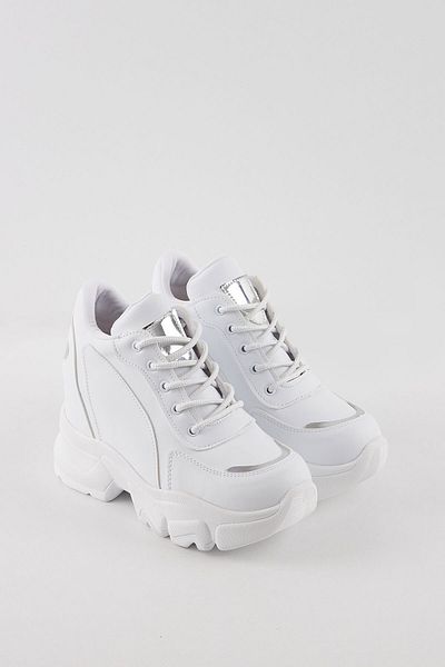 Ayakkabı Delisiyim Mozami White - Pantofi sport pentru femei cu căptușeală ascunsă și talpă groasă