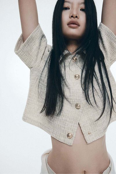 H&M Bouclé jersey cardigan