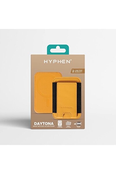 HYPHEN محفظة MagSafe Wallet ذات الجيب الواحد، برتقالية اللون