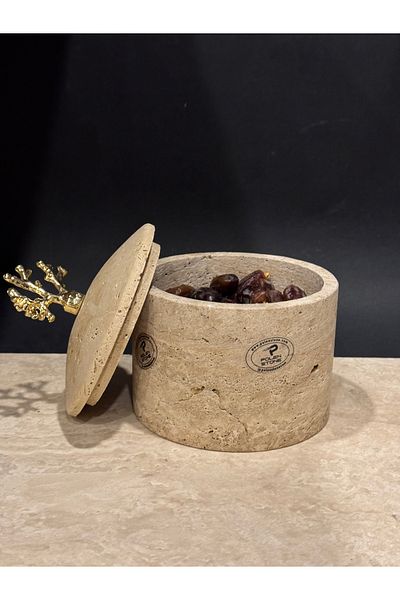 Polen Stone Travertine Natural Stone Storage Container – Elegance and Naturality Together!