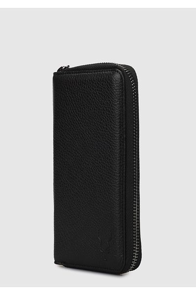 Carrera Black Car006 Black Genuine Leather Wallet