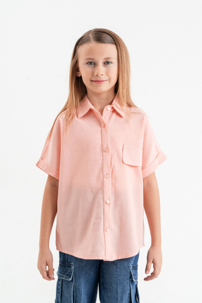 GİYİCEM TEKSTİL Κοριτσίστικο πουκάμισο με διακόσμηση τσέπης