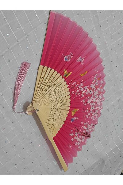 aysa stil Ahşap desenli yüksek kaliteli Japon bambu yelpazesi