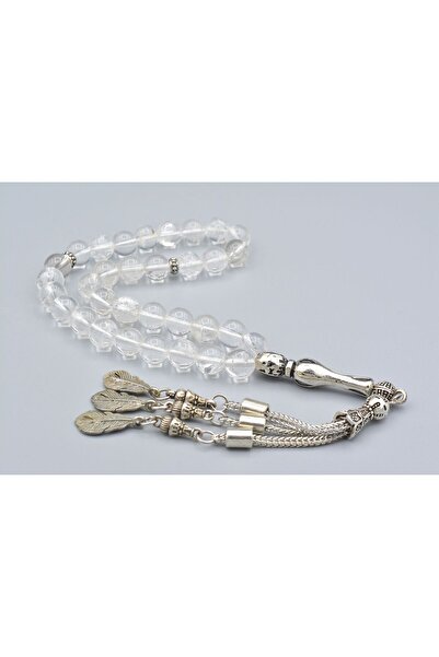 Murty99 Piatra de cuarț din cristal natural autentic Tasbih 8,5 mm