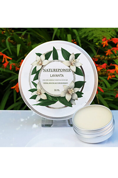 naturepower %100 Doğal Krem Deodorant Ter Kokusu Önleyici Koltuk Altı Gül Ve Lavanta Kokulu 50 ml 2li Set