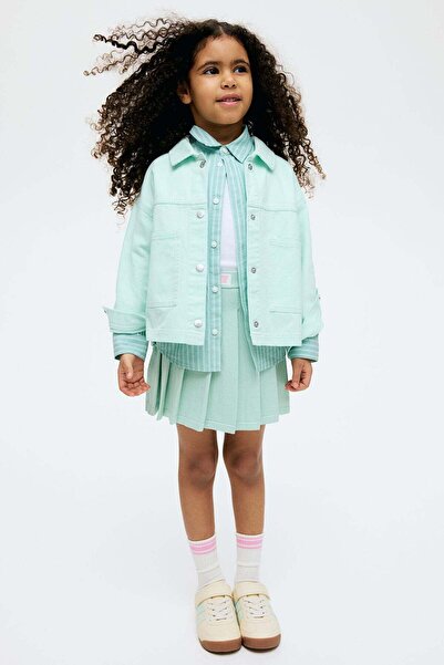 H&M Pleated fine-knit skirt