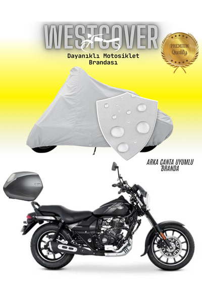 WestCover غطاء خلفي متوافق مع دراجة نارية Bajaj Avenger Street 150، رمادي
