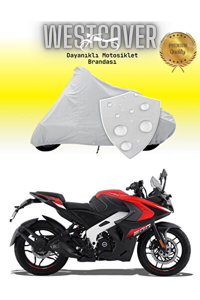WestCover غطاء خلفي متوافق مع دراجة نارية Bajaj Pulsar RS 200، رمادي