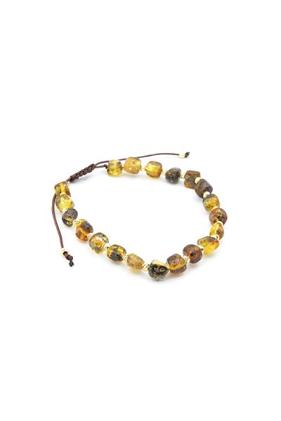 Murty99 Macrame Model Certified Genuine Drop Amber Bracelet 001