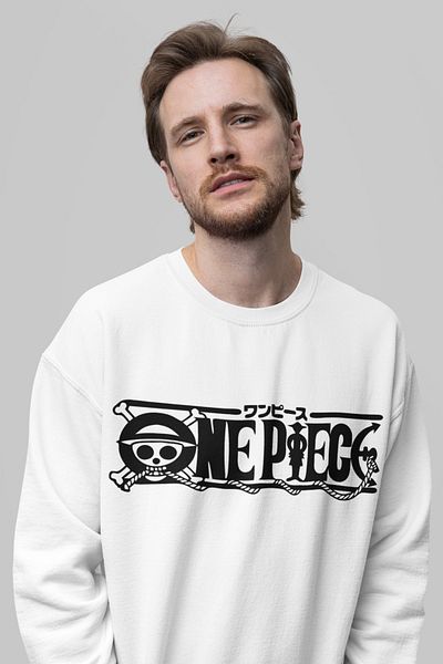 SEVBANO One Piece Printed Unisex Oversize Anime Sweatshirt