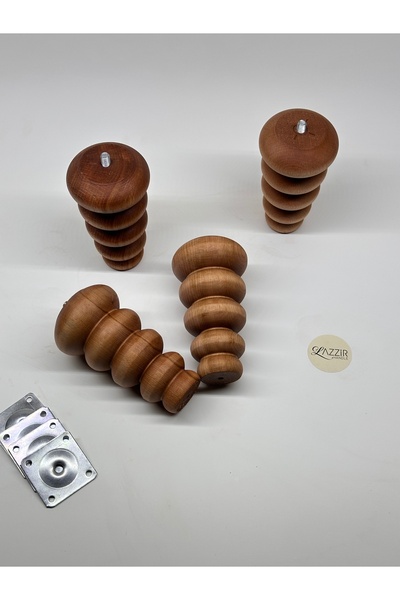 lazzir handle Picior din lemn în formă de bile boemă (A19) (Diametru-7,5..Înălțime-13) Include suport pentru picior unic