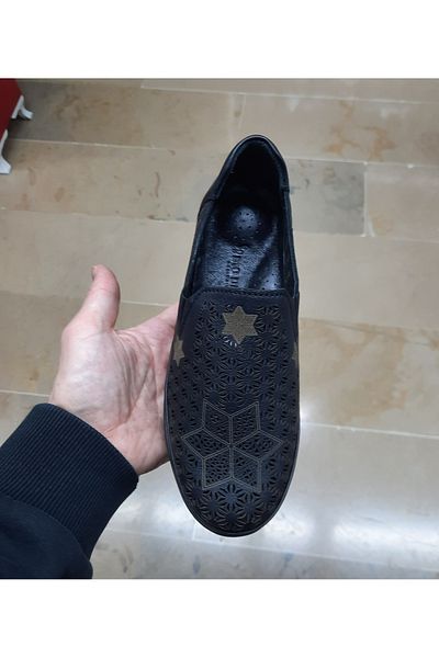 BELOX Women's Inner-Outside Genuine Leather Orthopedic Ultra Light Walking Sole Perforated Mother's Shoes