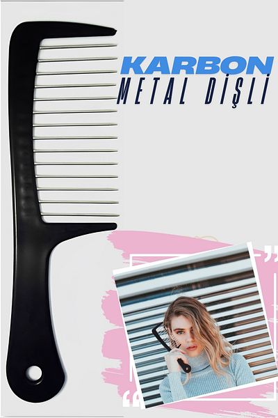 Transformacion Hair Detangling Comb with Metal Teeth Massage Effect 721393