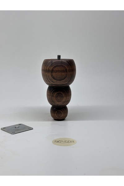 lazzir handle Ahşap Geniş Top Bohem Ayak (K-A38) (Çap-7,5..Yükseklik-13) Tekl...