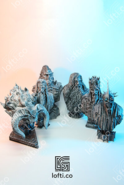 loftico Balrog, Saruman, Lurtz, Gandalf, King Of Dead, Angmar 6'lı Set Yüzükl...