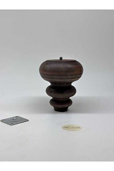 lazzir handle Picior boem din lemn de lux cu bile îngustă (K-A35) (Diametru-11,5..Înălțime-13) Unic (culoare nuc) Include aparatură