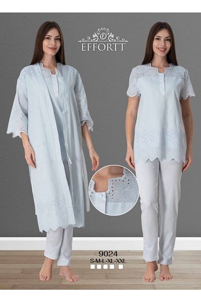 Effortt Set de 3 pijamale țesute pentru gravide postpartum