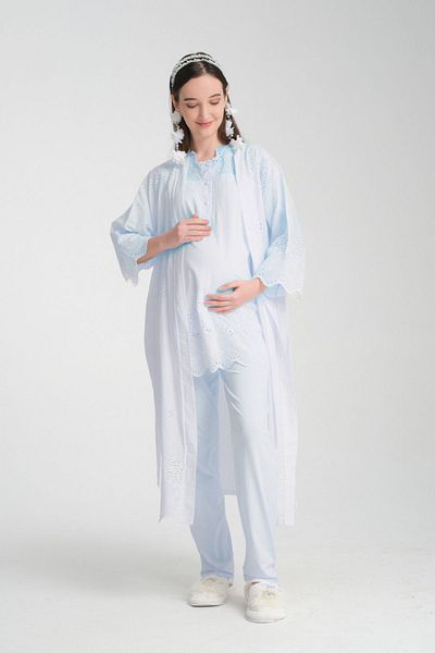 Effortt Set de 3 pijamale țesute pentru gravide postpartum