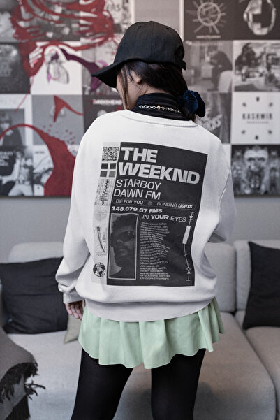 SEVBANO The Weeknd Starboy Dawn FM Tiskana Unisex Oversize Majica za Rappera ...