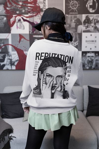 SEVBANO Taylor Swift Printed Unisex Oversize Reputation Sweatshirt
