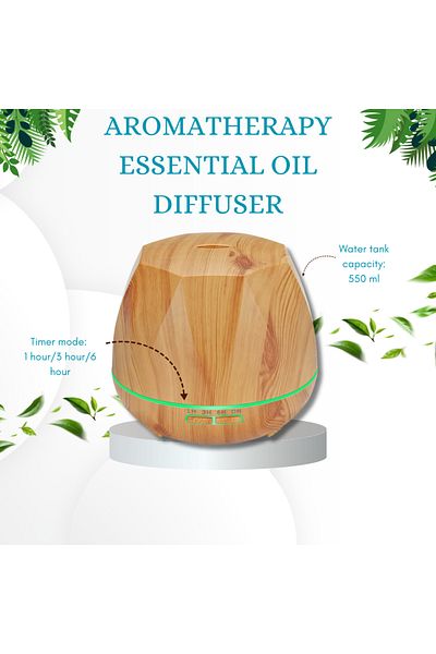 COOYA Remote Control Essential Oil Diffuser, 500ml Aromatherapy Diffuser for Home, Office, Spa
