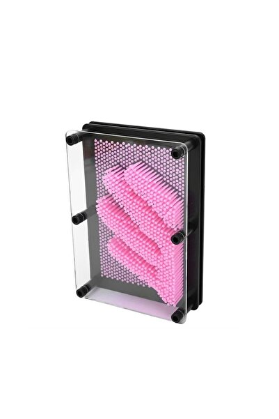 Genel Markalar KÜÇÜK BOY 13X10 CM PEMBE PİN ART VIP PİNK 3-DİMENSİONAL PİN SCULPTURE PEMBE PİNART 3D ÇİVİ SANATI