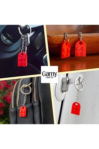 Gamy Crafts Kalp Anahtarlık 2'li Çift Anahtarlığı Arkadaş Anahtarlığı Sevgililer Günü Hediyesi