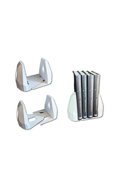 3D Brothers Book Ends, Pairs Modren Bookends, Heavy Duty Book Holder for Shelves Desktop Book Organizer Non-Skid